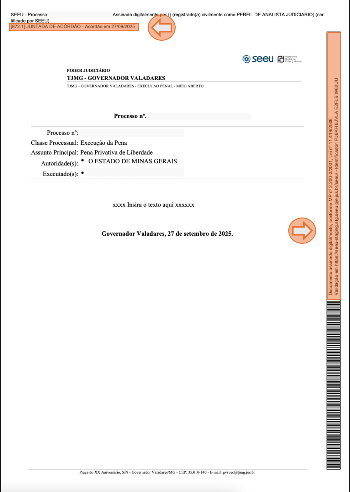 Assinatura de Documentos