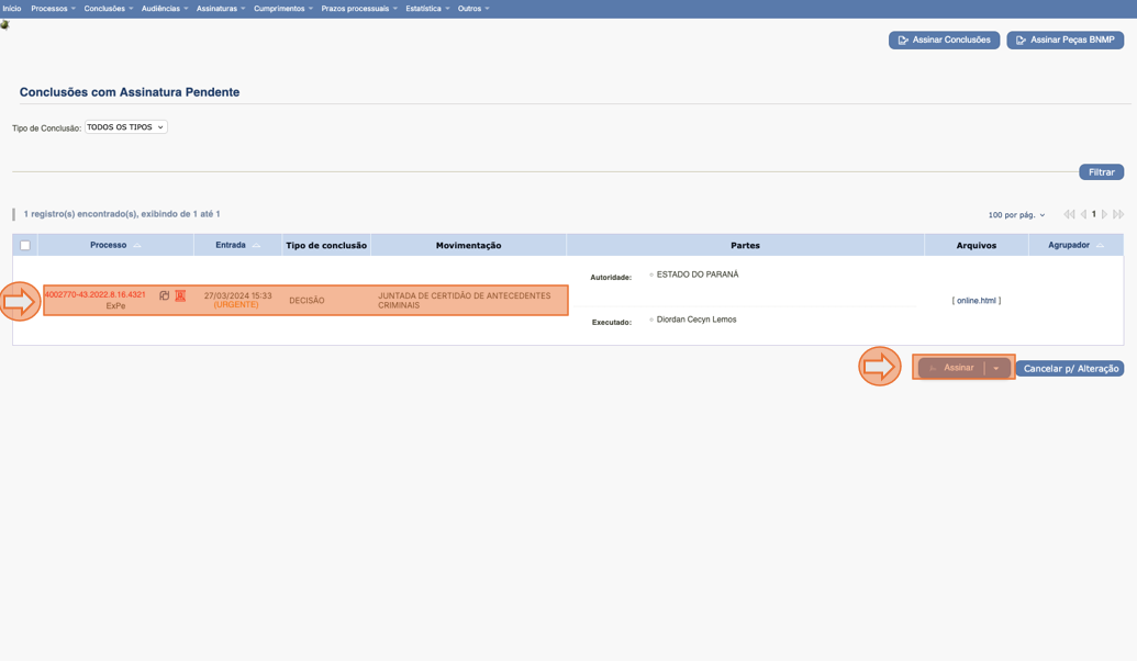 Assinatura de Documentos