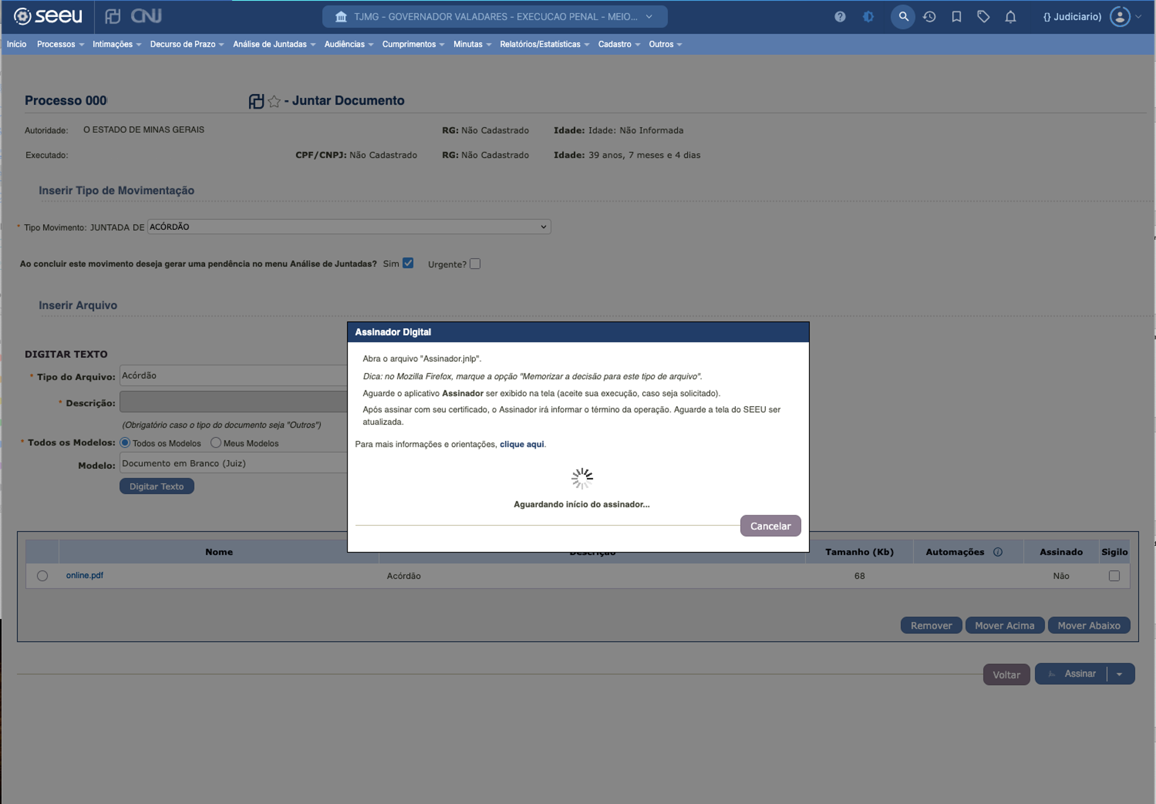 Assinatura de Documentos