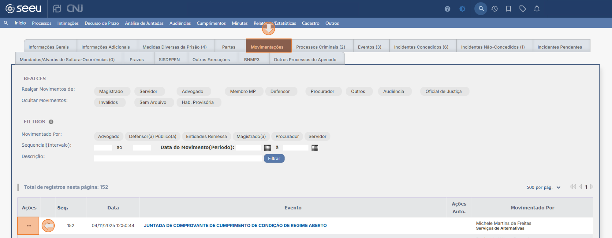 Cadastrar Central de Mandados